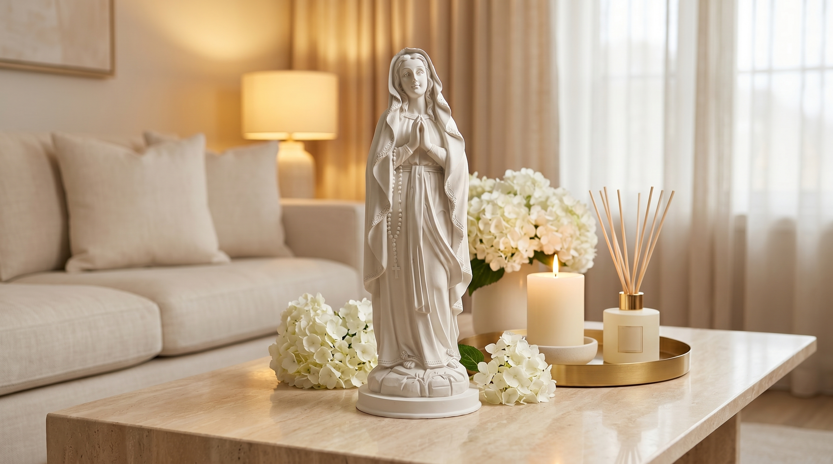 Colección Fe y Protección — Nuestra Señora de Lourdes (versión 2 — mediana) - vista 2