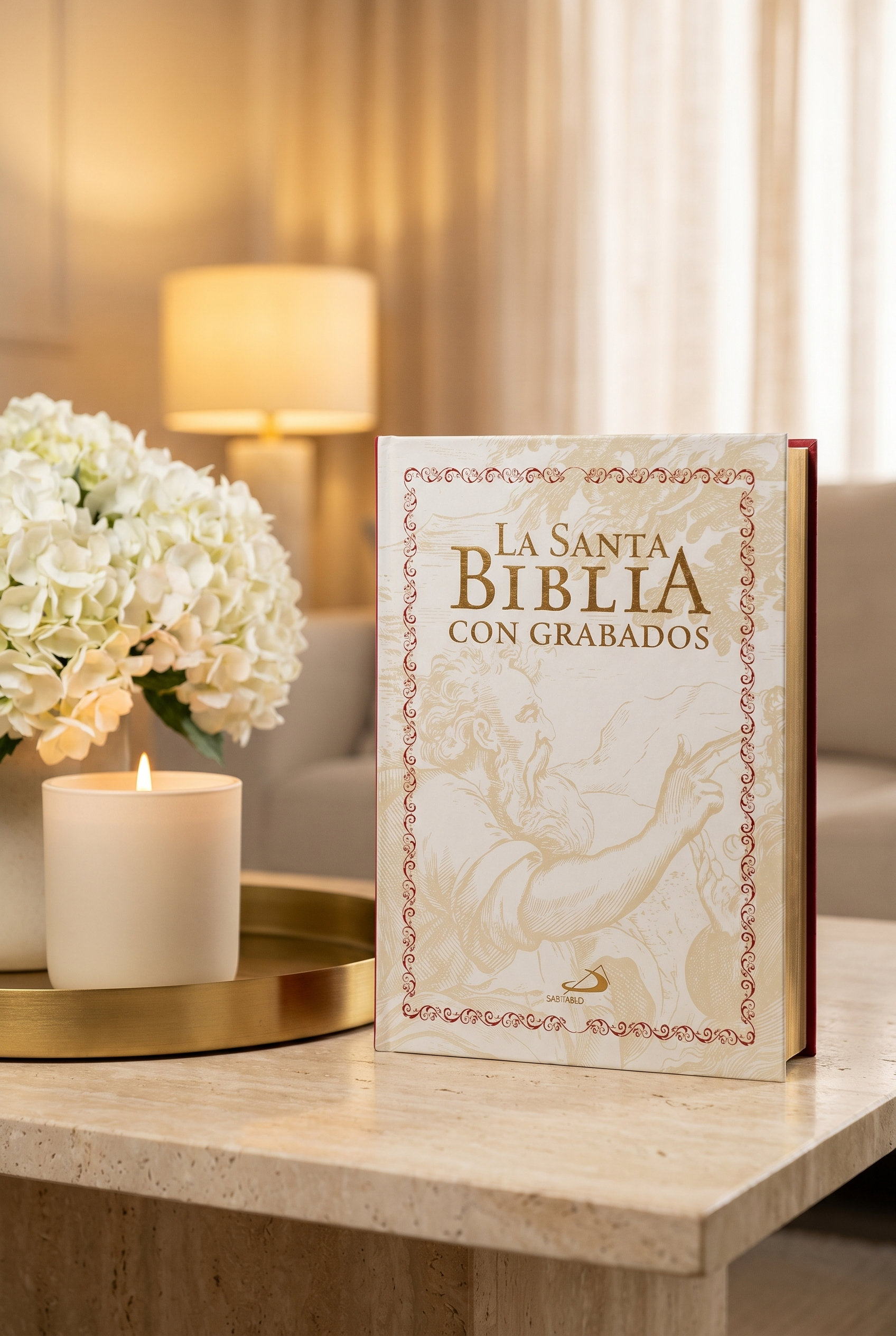 Sagrada Santa Biblia Con Grabados Familiar